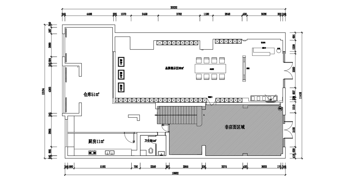 1F平面布局图